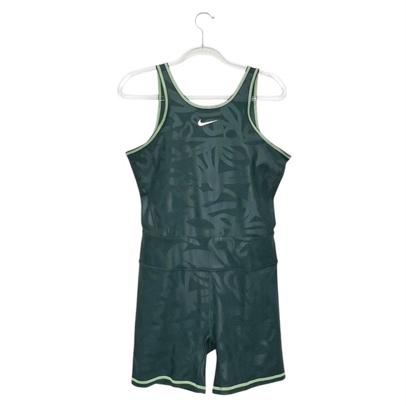 Nike Tennis Romper Size Large Tall Dark Evergreen Dri-Fit Tight Women’s New NWT - Picture 5 of 5